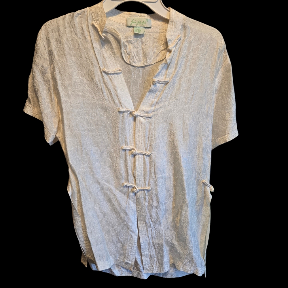 VINTAGE 100% SILK ASIAN Shirt S-S